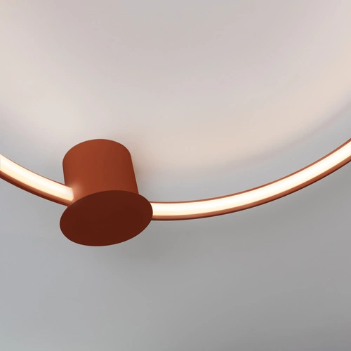 Plafon sufitowy LED RIO 78 czerwony nowoczesny okrągły do salonu kuchni sypialni Thoro