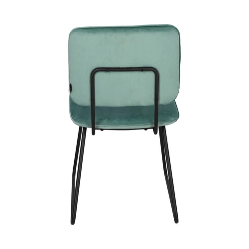 Krzesło tapicerowane Adele Intesi welurowe na płozach szare nowoczesne do jadalni i salonu