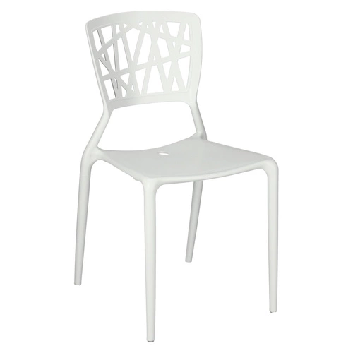 Krzesło Bush inspirowane Viento Chair białe do ogrodu i sali bankietowej nowoczesne ażurowe sztaplowane
