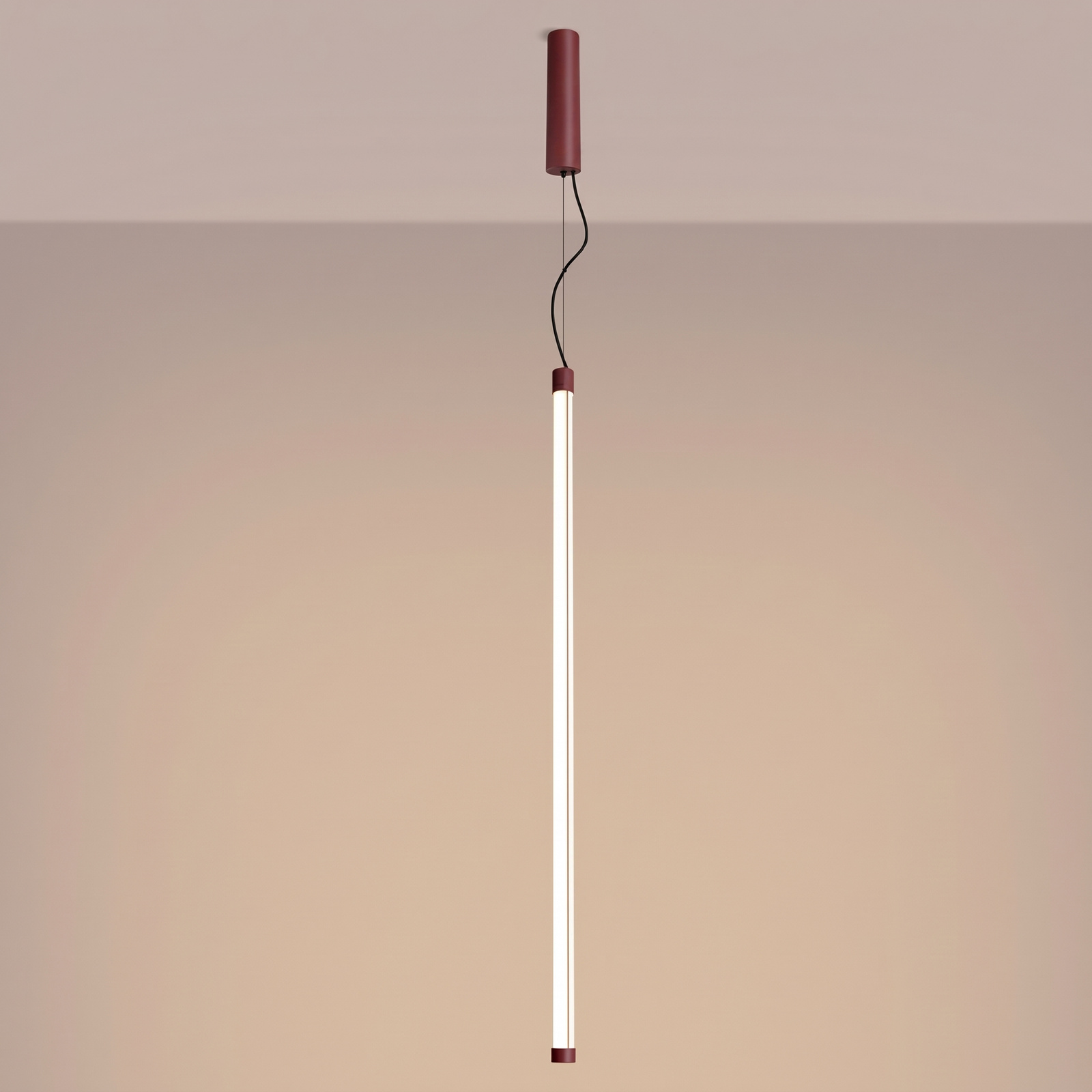 Lampa wisząca TRANG 100 LED burgund nowoczesna nad wyspę