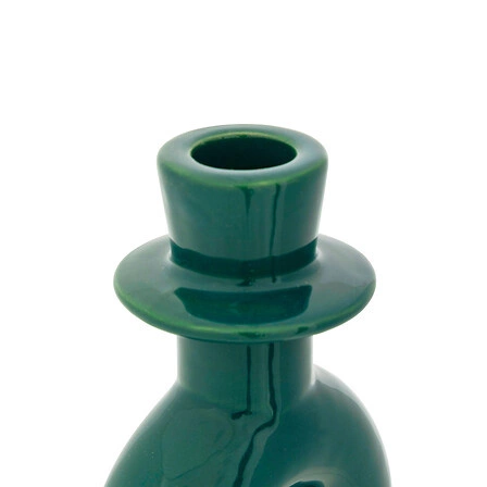 Zestaw 2 świeczników Mala beżowy/zielony