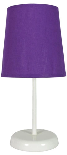 Gala nowoczesna lampka nocna do sypialni i salonu z abażurem fioletowa 31 cm