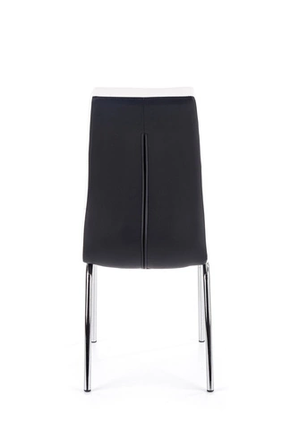 Krzesło tapicerowane Delaware Intesi czarne ekoskóra nowoczesne do jadalni i salonu