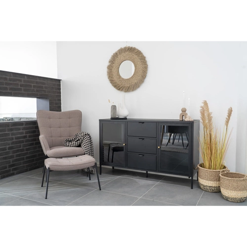 Komoda Dalby 3 szuflady, 2 drzwi czarna