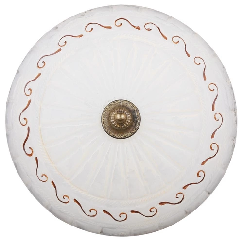 Plafon sufitowy biały szklany okrągły klasyczny 30 cm do salonu i kuchni 130 brus 30 CANDELLUX