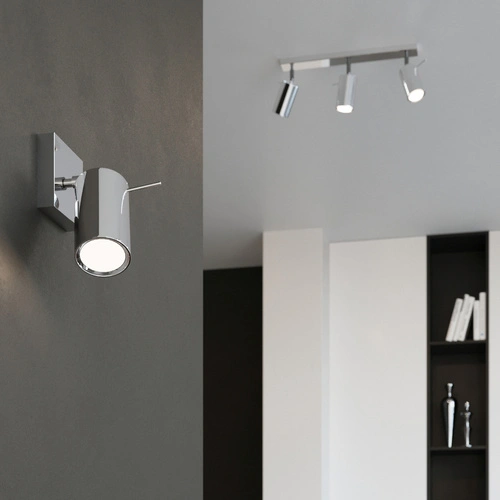 Plafon sufitowy RING 2 chrom nowoczesny metalowy do salonu kuchni lub sypialni Sollux