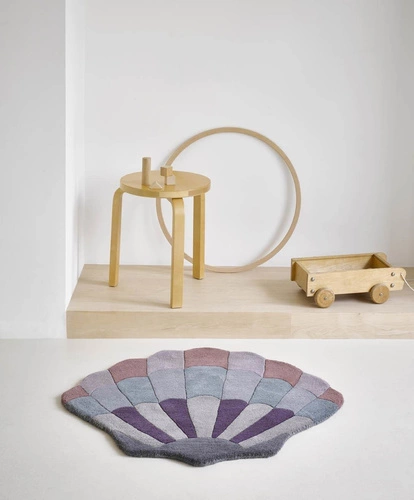 Dywan do pokoju dziecka Decor Kids Shell wełniany nowoczesny miękki 80x90cm Carpets&More