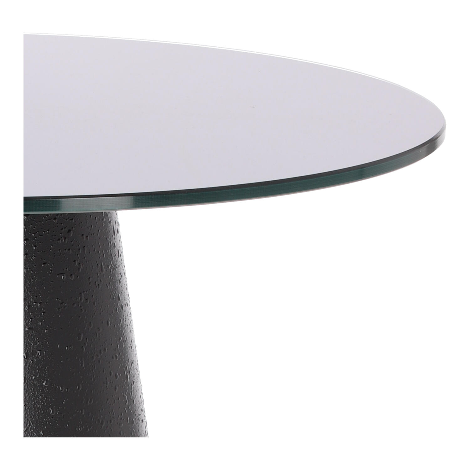 Stolik kawowy Soleilo okrągły 60 cm czarny nowoczesny do salonu minimalistyczny Intesi