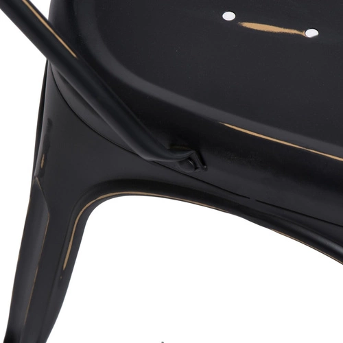 Krzesło metalowe Paris czarne industrialne do jadalni i kuchni D2.DESIGN sztaplowane