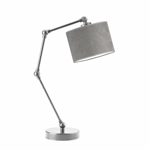 Lampka ASMARA VELUR srebrna szara