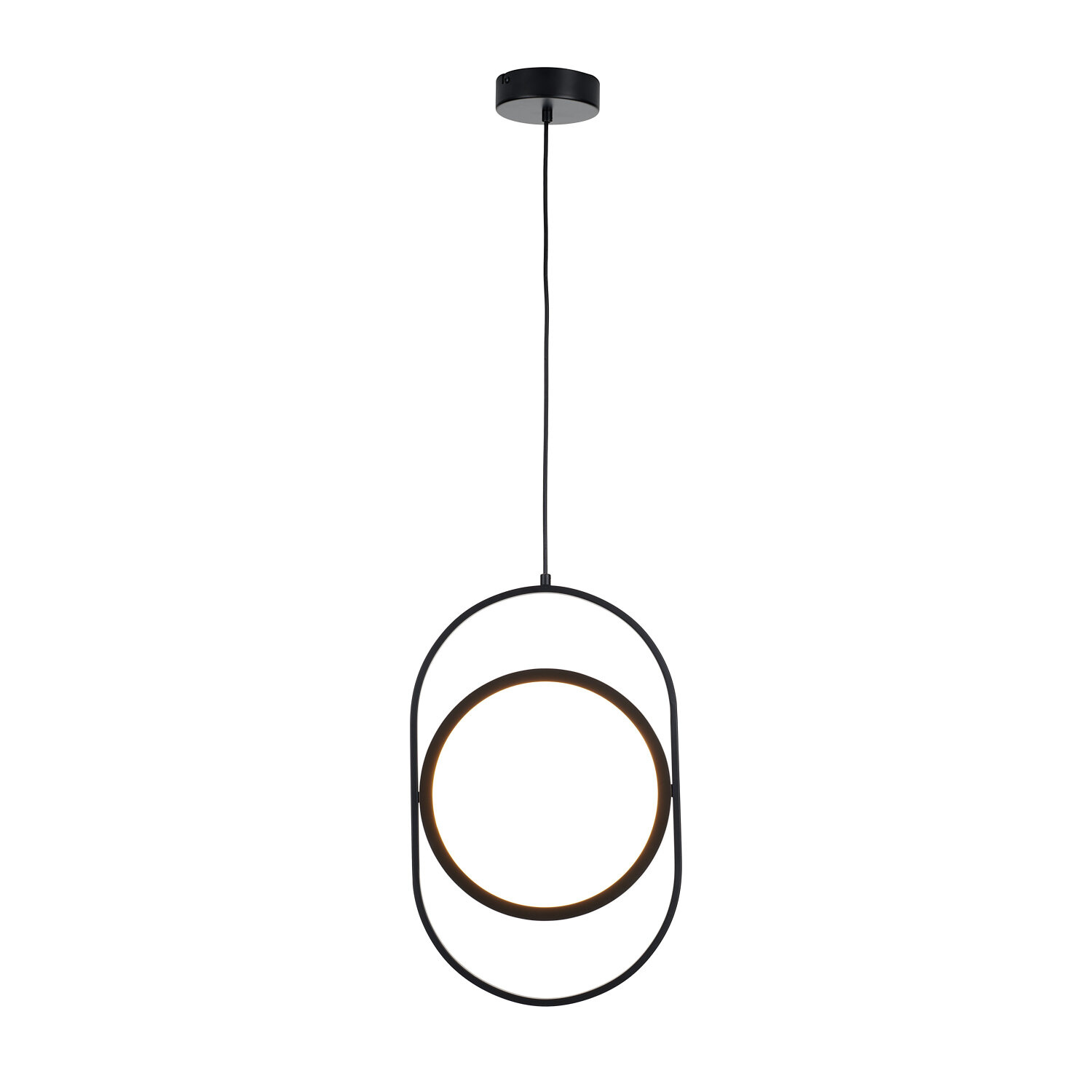 Lampa wisząca LED ELIPSE M czarna 45 cm nowoczesna do salonu i nad stół Step into Design