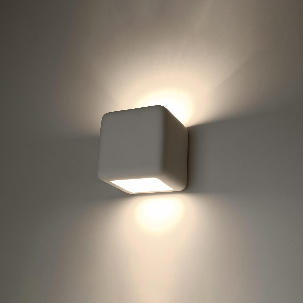 Kinkiet ścienny ceramiczny NESTA biały nowoczesny do salonu i sypialni Sollux Lighting