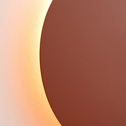 Kinkiet ścienny LED BORGEN czerwony nowoczesny stalowy do salonu i sypialni 30 cm