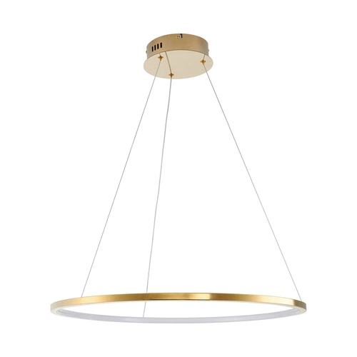 Nowoczesna złota lampa sufitowa LED CIRCLE SLIM 60 cm do salonu i nad stół