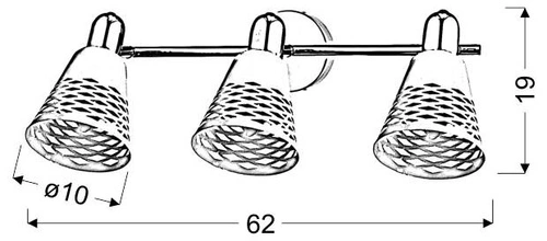 Lampa sufitowa Discovery biała regulowana 3-punktowa metalowa do salonu i sypialni CANDELLUX