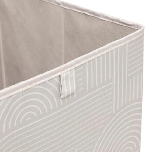 Pudełko materiałowe do regału Poly Arch beżowe 31x31x31cm na zabawki i garderobę 5five