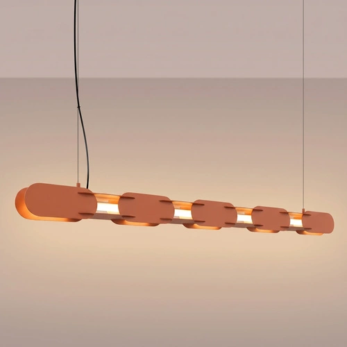Lampa wisząca LED CHAIN 158 nad wyspę nowoczesna terrakota
