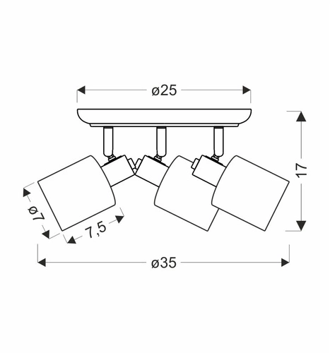 Plafon sufitowy Agra nowoczesny brązowy bursztynowy do salonu i sypialni 35 cm
