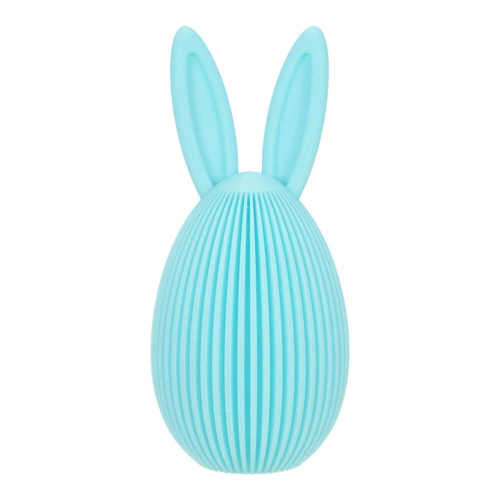 Intesi figurka wielkanocna Jajko z uszami duże turkusowe nowoczesna dekoracja na stół lub komodę