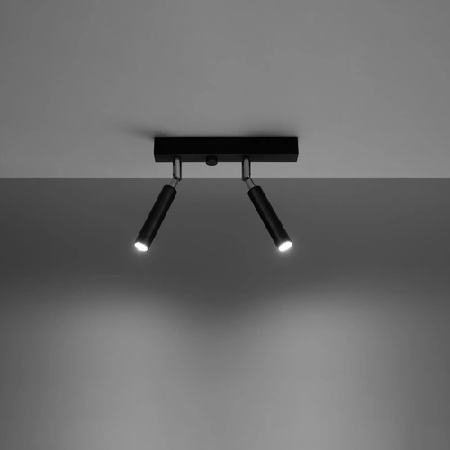 Plafon sufitowy czarny EYETECH 2 Sollux nowoczesny industrialny do kuchni i salonu