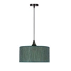 Lampa wisząca Patti czarny 1x60 E27  abażur walec 30x15 plecionka zielona