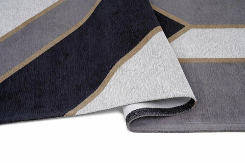 Dywan do salonu glamour Gatsby Dark Blue 200x300 łatwoczyszczący antypoślizgowy prostokątny