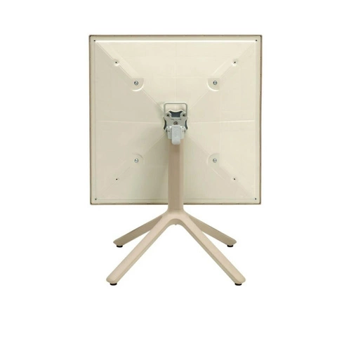 Stół składany Eco beżowy 80x80 cm nowoczesny do kuchni i jadalni na taras SCAB Design