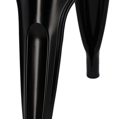 Krzesło metalowe Paris Arms czarne do jadalni i kuchni inspirowane Tolix industrialne z podłokietnikami