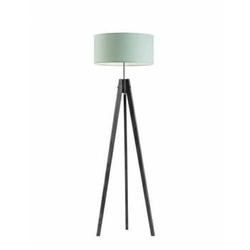 Lampa stojąca do pokoju dziecięcego HAITI miętowa z abażurem drewniana glamour Lysne 138 cm