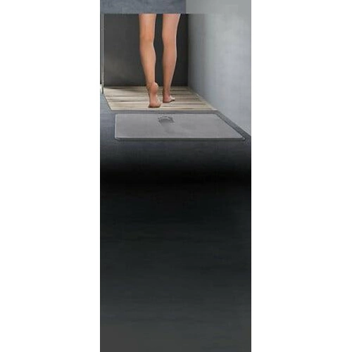 Mata łazienkowa diatomitowa antypoślizgowa szybkoschnąca szara 60x39 cm 5five simply smart