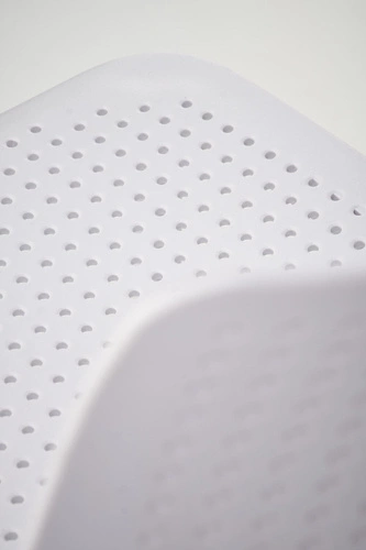 Krzesło ogrodowe z tworzywa Sylie białe Intesi nowoczesne do ogrodu i na taras sztaplowane