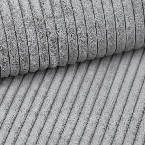 Narożnik z funkcją spania Molde M prawy sztruksowy szary jasny z pojemnikiem do salonu