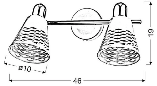 Lampa sufitowa Discovery biała metalowa 2-punktowa regulowana do salonu i sypialni