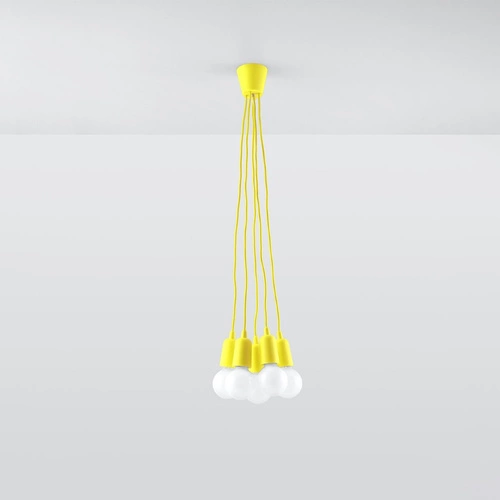Lampa wisząca DIEGO 5 żółta