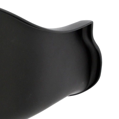 Krzesło konferencyjne obrotowe Roundy Black Intesi czarne nowoczesne z podłokietnikami