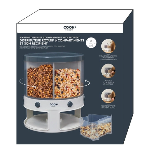 Dozownik obrotowy 6 komórek po 1,5L