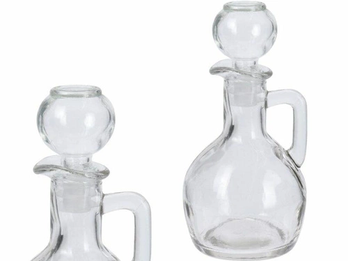 Intesi szklana butelka na oliwę i ocet transparentna 160 ml z pokrywką