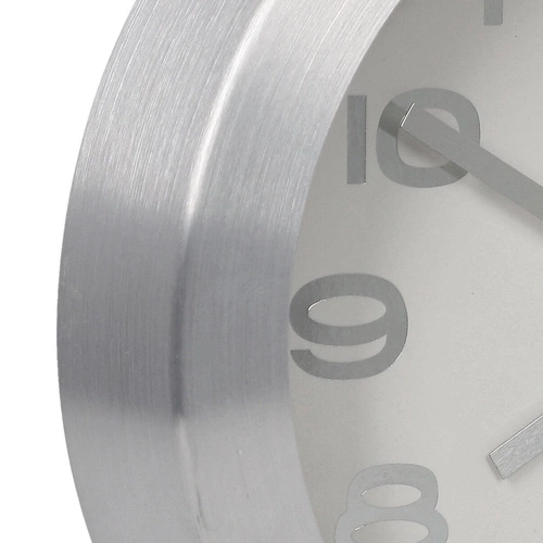 Zegar ścienny glamour Ago Intesi biały chrom elegancki do salonu lub biura 20 cm