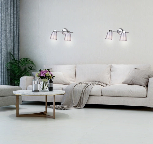 Lampa sufitowa Pin listwa 2x40W E14 chrom