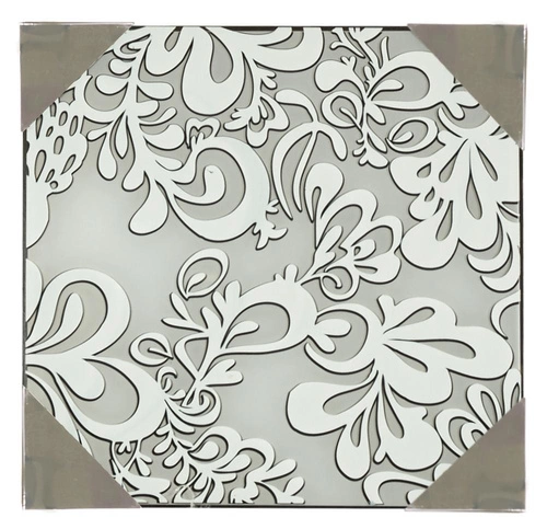 Plafon kwadratowy Cedra 30x30 szklany biały nowoczesny do salonu i sypialni CANDELLUX