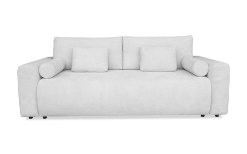 Sofa rozkładana Dores 3 osobowa z funkcją spania i pojemnikiem szara jasna do salonu