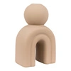 Świecznik ceramiczny House Nordic brązowy dekoracyjny 17 cm