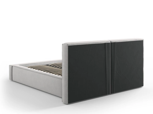 Łóżko do sypialni Jodie II tapicerowane szare 160x200 z pojemnikiem nowoczesne
