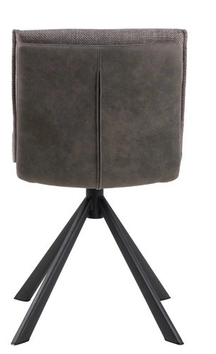 Krzesło tapicerowane Flynn Actona obrotowe do jadalni i biura szare nowoczesne z poduszką