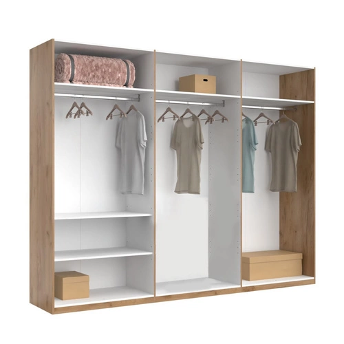 Zestaw 2 białych półek do szafy Intesi 87 cm półka ścienna do garderoby i sypialni