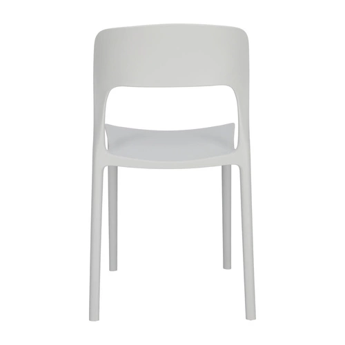 Krzesło do jadalni i ogrodu Flexi szare nowoczesne z tworzywa sztaplowane Intesi