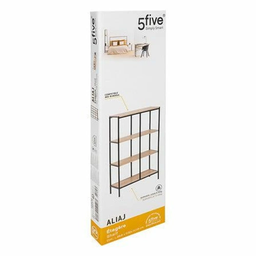 Półka na książki stojąca Aliaj 4-poziomowa loftowa drewniana do salonu 5five simply smart