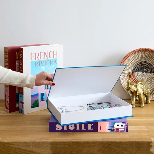 Pudełko ozdobne książka French biała Intesi klasyczne dekoracyjne do salonu i sypialni
