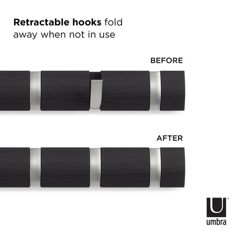 Wieszak, 5 uchwytów, driftwood/ nikiel FLIP outlet