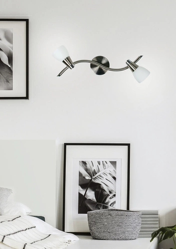 Lampa sufitowa Selia listwa 2x40W G9 nikiel mat/chrom biały (bż)